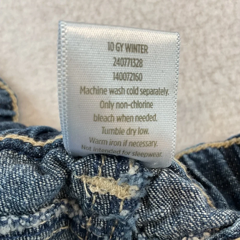 Gymboree Baby Girl Penguin Winter Embroidered Jeans Blue Denim 6-12 Months